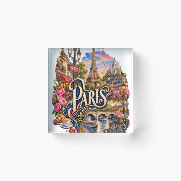 Item preview, Paris Eiffel City Art Illustration designed and sold by GraffiCity.
