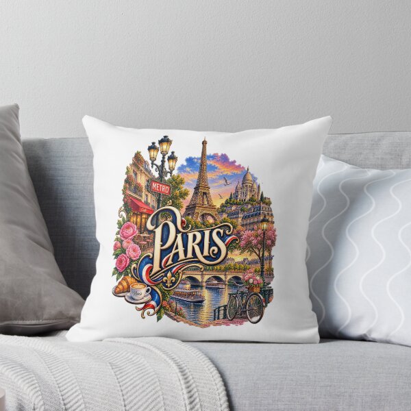 Item preview, Paris Eiffel City Art Illustration designed and sold by GraffiCity.