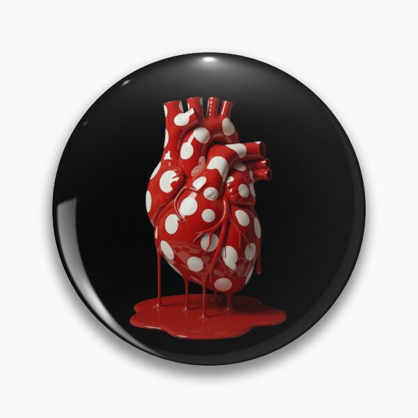 Item preview, Melting Polka Dot Anatomical Heart Pop Art designed and sold by YourColorsWall.
