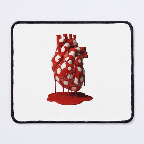 Item preview, Melting Polka Dot Anatomical Heart Pop Art designed and sold by YourColorsWall.