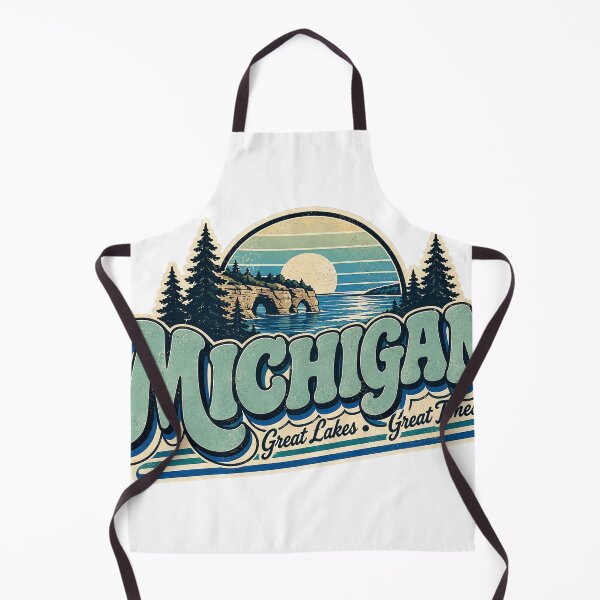 Item preview, Michigan Great Lakes Vintage Upper Peninsula Retro Graphic Tee designed and sold by TM DESIGNS AND MORE.