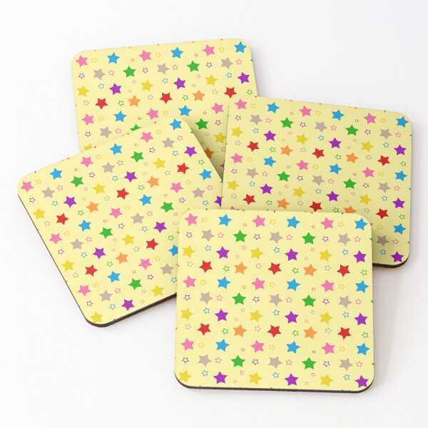 Item preview, Colorful Bright Stars Pattern Design Yellow  designed and sold by PatternTitan.