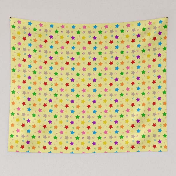 Item preview, Colorful Bright Stars Pattern Design Yellow  designed and sold by PatternTitan.