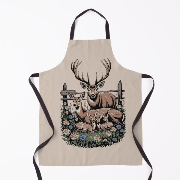 Item preview, Deer Family Wildflower Meadow Vintage Illustration designed and sold by NuvoraNest.