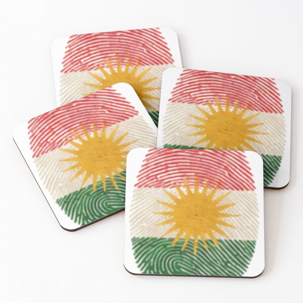 Item preview, Kurdish Fingerprint Pride Flag Design designed and sold by DailyDoodlesBySumbul.