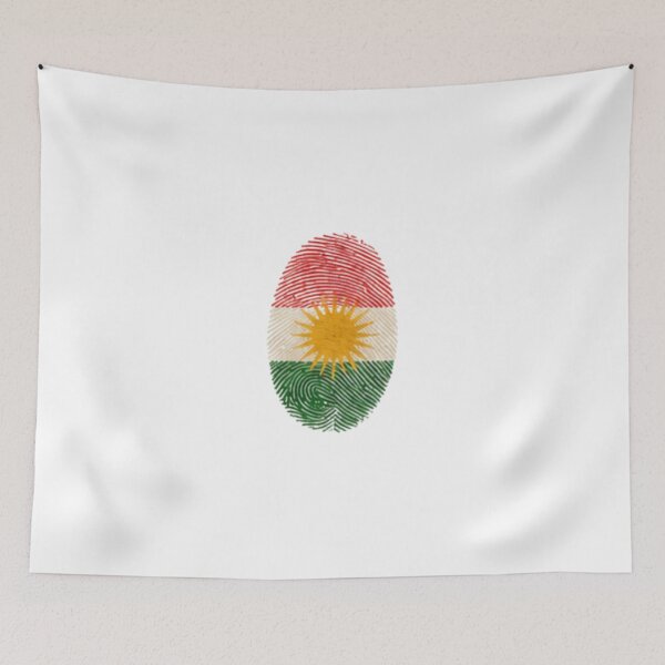Item preview, Kurdish Fingerprint Pride Flag Design designed and sold by DailyDoodlesBySumbul.