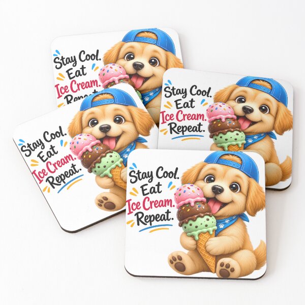 Item preview, Stay Cool Eat Ice Cream Repeat designed and sold by HoMya.