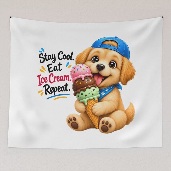 Item preview, Stay Cool Eat Ice Cream Repeat designed and sold by HoMya.