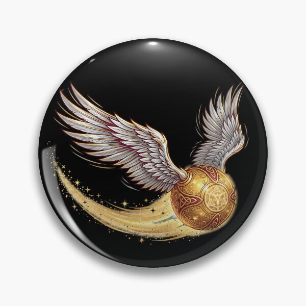 Item preview, Mystical Winged Gold Seeker Orb - Celtic Rune Fantasy Art designed and sold by KreonaTime.