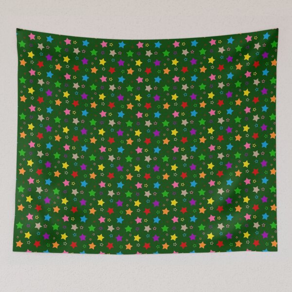 Item preview, Colorful Bright Stars Pattern Design Green  designed and sold by PatternTitan.