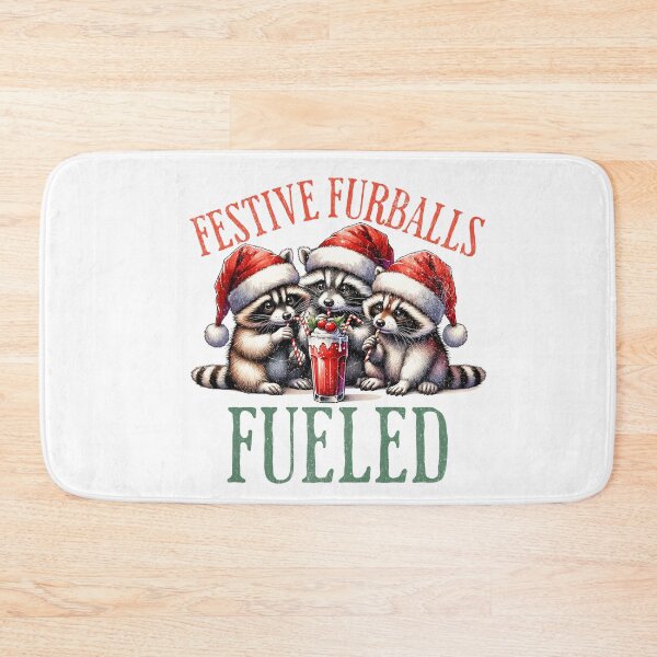 Item preview, Raccoon Christmas Festive Furballs Funny Holiday Design designed and sold by FuzionRaptor.