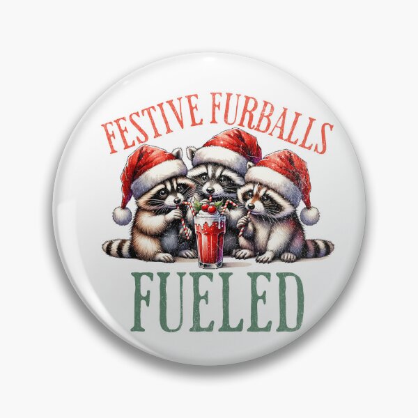 Item preview, Raccoon Christmas Festive Furballs Funny Holiday Design designed and sold by FuzionRaptor.