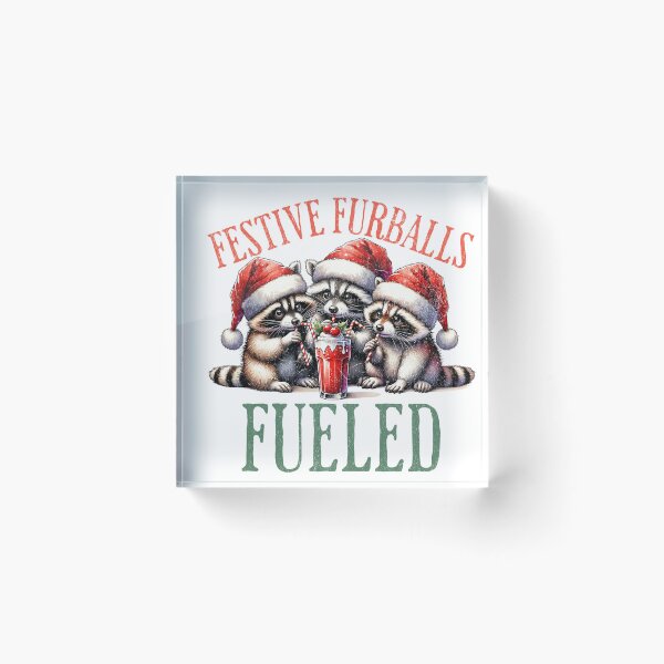 Item preview, Raccoon Christmas Festive Furballs Funny Holiday Design designed and sold by FuzionRaptor.
