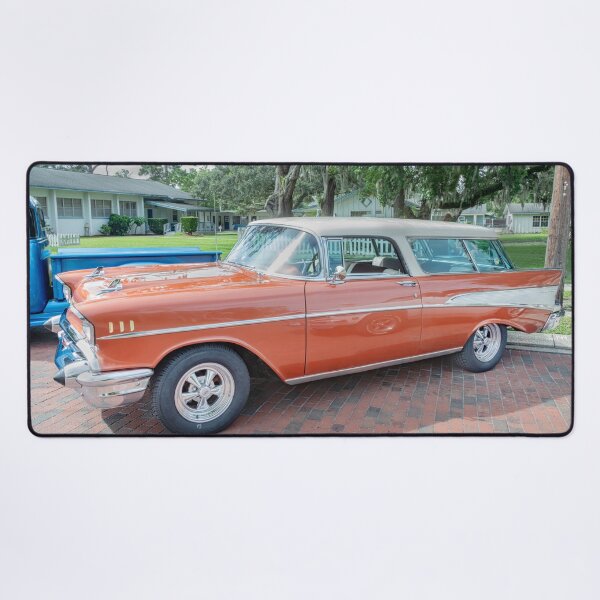 Item preview, 1957 Chevrolet Nomad Station Wagon Adobe Beige and Imperial Ivory Technical Blueprint Car Poster designed and sold by RichFrancoCars.
