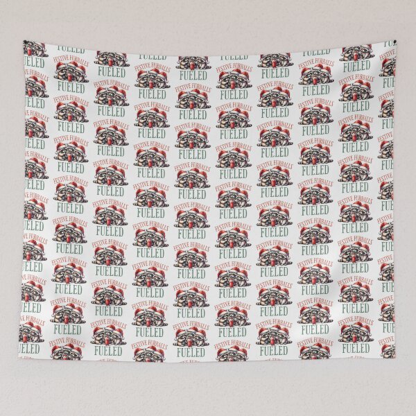 Item preview, Raccoon Christmas Festive Furballs Funny Holiday Design designed and sold by FuzionRaptor.