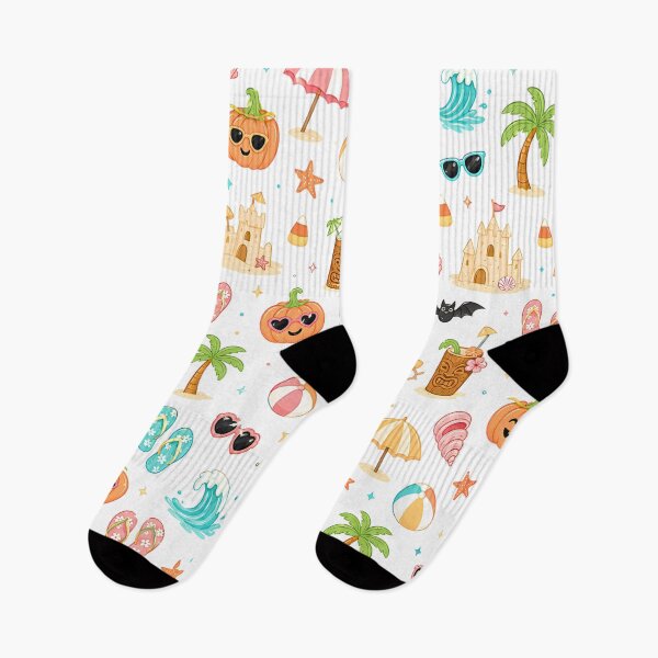 Item preview, Cute Tropical Summerween Halloween Pattern designed and sold by Storybook Botanica.
