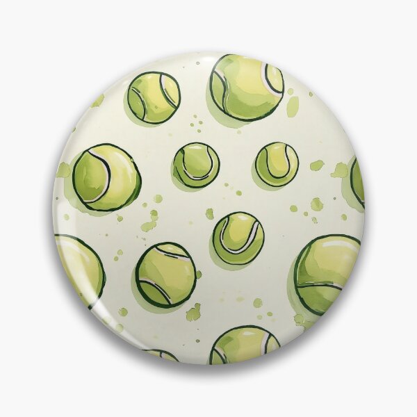 Item preview, Watercolor Tennis Ball Pattern - Cute Sports Illustration Print Design designed and sold by Nine Lives Studio.