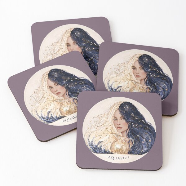 Item preview, Aquarius Zodiac Woman Astrology Celestial Water Bearer Constellation PNG designed and sold by MythicMood.
