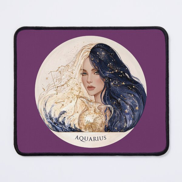 Item preview, Aquarius Zodiac Woman Astrology Celestial Water Bearer Constellation PNG designed and sold by MythicMood.