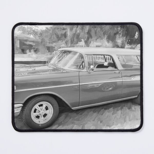 Item preview, 1957 Chevrolet Nomad Station Wagon Adobe Beige and Imperial Ivory Technical Blueprint Car Poster designed and sold by RichFrancoCars.