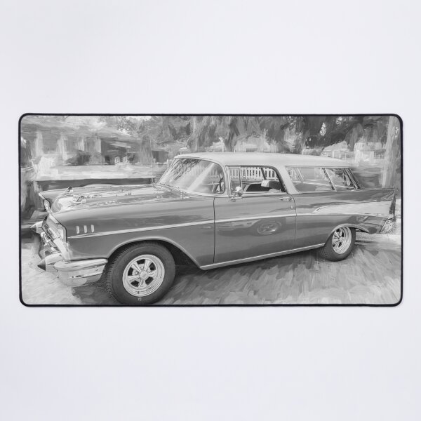 Item preview, 1957 Chevrolet Nomad Station Wagon Adobe Beige and Imperial Ivory Technical Blueprint Car Poster designed and sold by RichFrancoCars.