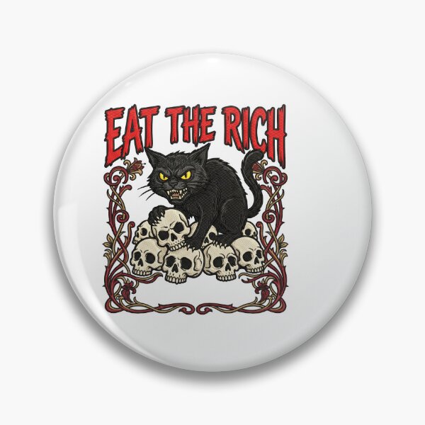 Item preview, Eat The Rich Black Cat designed and sold by TeeARTHY.