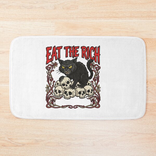 Item preview, Eat The Rich Black Cat designed and sold by TeeARTHY.
