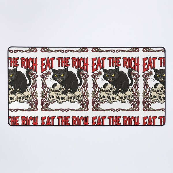 Item preview, Eat The Rich Black Cat designed and sold by TeeARTHY.