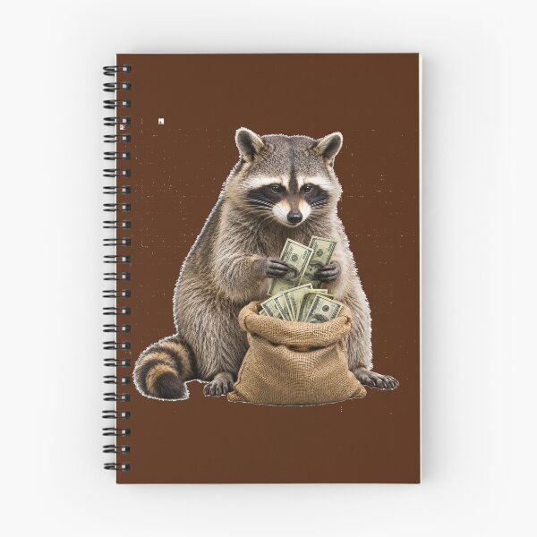Item preview, Raccoon Counting Cash With Money Bag designed and sold by Kolibra.