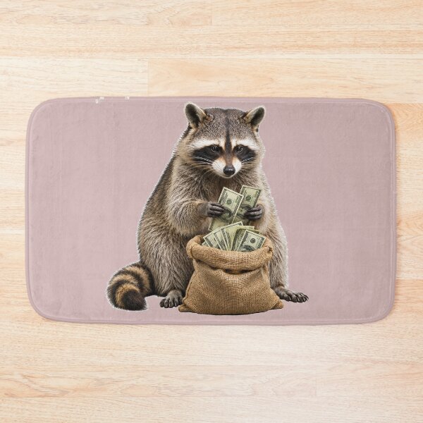 Item preview, Raccoon Counting Cash With Money Bag designed and sold by Kolibra.