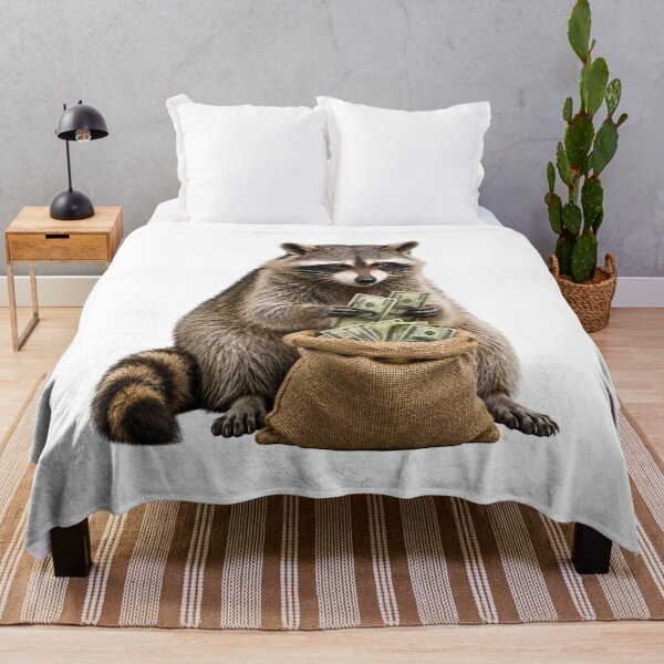 Item preview, Raccoon Counting Cash With Money Bag designed and sold by Kolibra.