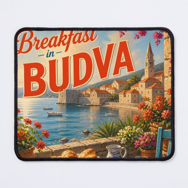 Item preview, Budva Coastal Travel Poster designed and sold by LSVart.