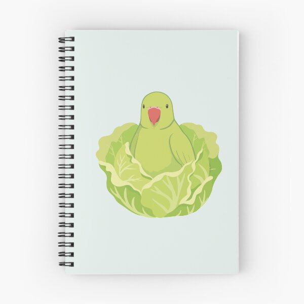 Item preview, Green Ring-Necked Parakeet Parrot Bird in Lettuce Nest designed and sold by Crayon Cup.