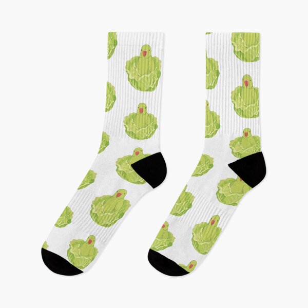 Item preview, Green Ring-Necked Parakeet Parrot Bird in Lettuce Nest designed and sold by Crayon Cup.