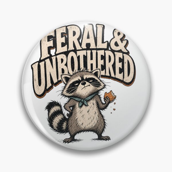 Item preview, Feral Raccoon & Unbothered Funny Trash Panda Vintage Design designed and sold by ASMR10.