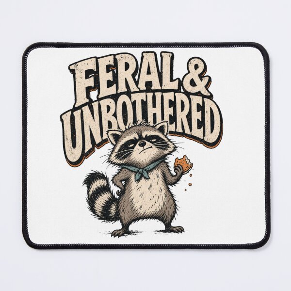 Item preview, Feral Raccoon & Unbothered Funny Trash Panda Vintage Design designed and sold by ASMR10.