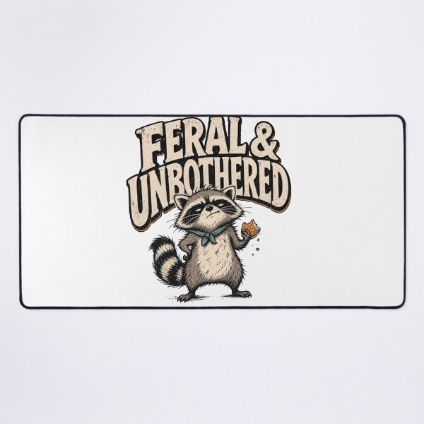 Item preview, Feral Raccoon & Unbothered Funny Trash Panda Vintage Design designed and sold by ASMR10.