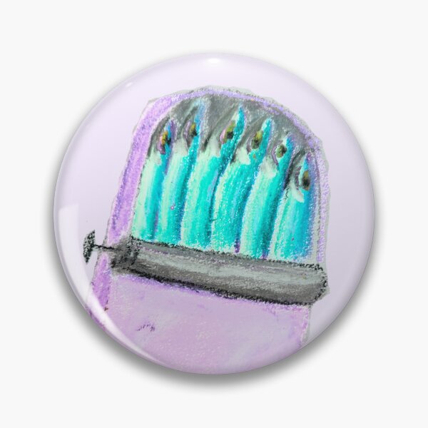 Item preview, Teal Blue Purple Sardines in Tin - oil designed and sold by Ingrid Poole.