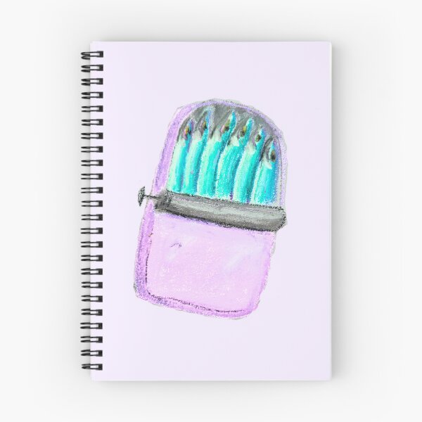 Item preview, Teal Blue Purple Sardines in Tin - oil designed and sold by Ingrid Poole.
