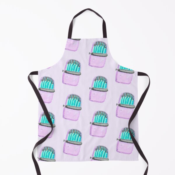 Item preview, Teal Blue Purple Sardines in Tin - oil designed and sold by Ingrid Poole.