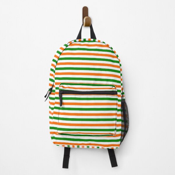 Item preview, Orange And Green Stripes Design White designed and sold by PatternTitan.