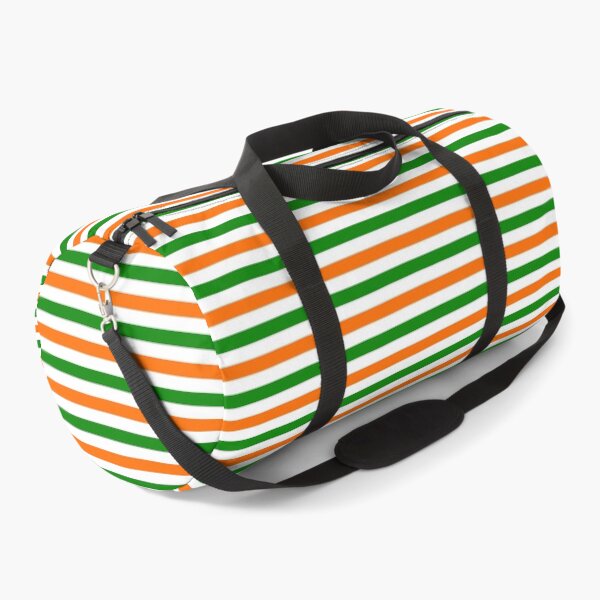 Item preview, Orange And Green Stripes Design White  designed and sold by PatternTitan.