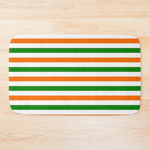 Item preview, Orange And Green Stripes Design White  designed and sold by PatternTitan.