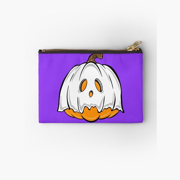 Item preview, Orange Pumpkin Ghost With purple background  designed and sold by missmann.