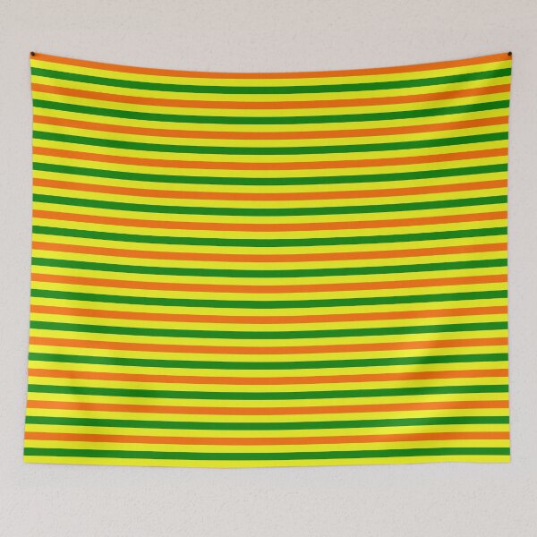 Item preview, Orange And Green Stripes Design Yellow  designed and sold by PatternTitan.