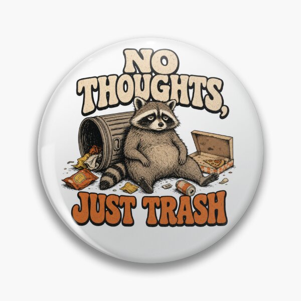 Item preview, Trash Panda No Thoughts Just Trash Funny Raccoon Meme Vintage Design designed and sold by ASMR10.
