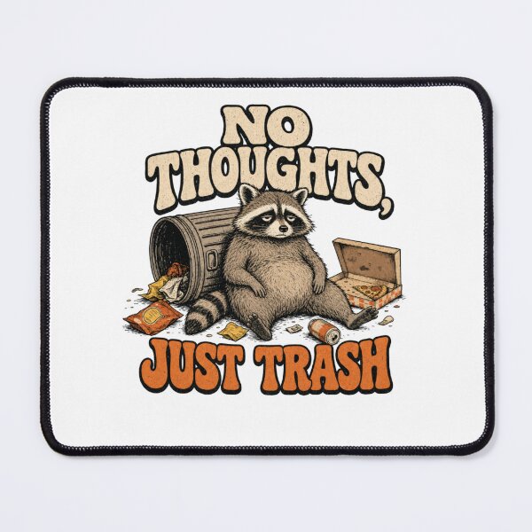 Item preview, Trash Panda No Thoughts Just Trash Funny Raccoon Meme Vintage Design designed and sold by ASMR10.