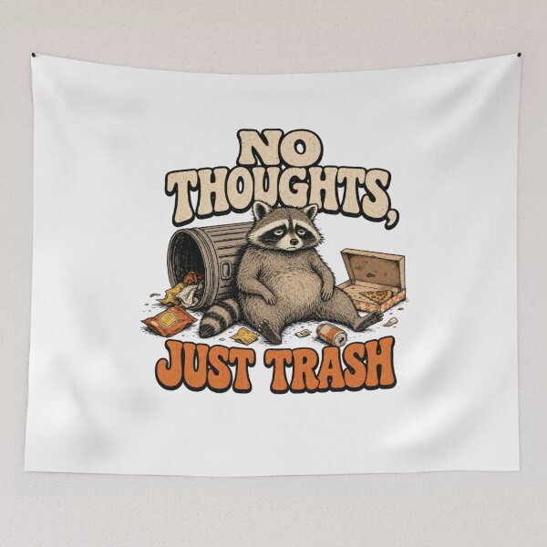 Item preview, Trash Panda No Thoughts Just Trash Funny Raccoon Meme Vintage Design designed and sold by ASMR10.