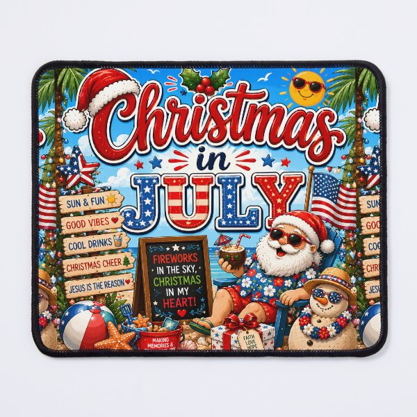 Item preview, Christmas in July – Red White Blue Holiday Cheer designed and sold by FindYouByZ.