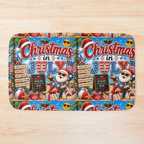 Item preview, Christmas in July – Red White Blue Holiday Cheer designed and sold by FindYouByZ.